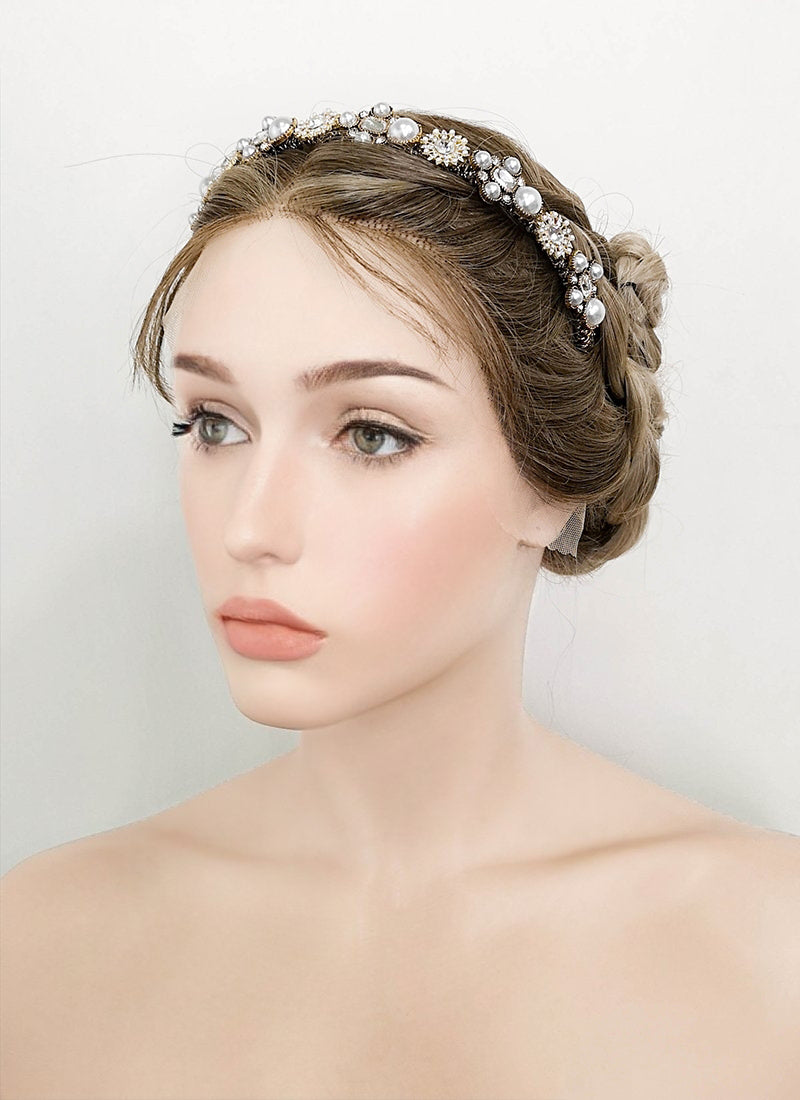 Mixed Ash Blonde Braided Lace Front Synthetic Wig LF2098