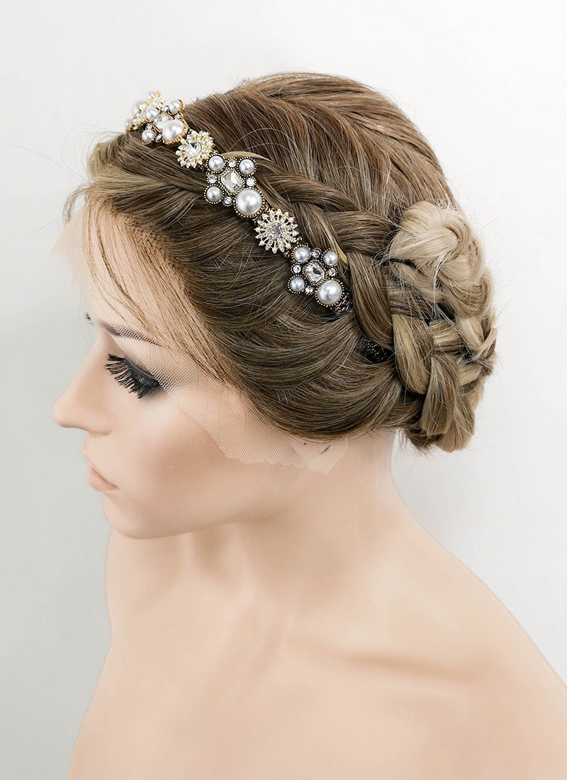 Mixed Ash Blonde Braided Lace Front Synthetic Wig LF2098