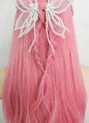 Pink Braided Lace Front Synthetic Wig LF2100