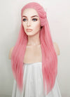 Pink Braided Lace Front Synthetic Wig LF2100