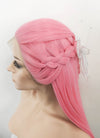 Pink Braided Lace Front Synthetic Wig LF2100