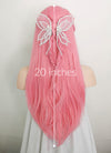 Pink Braided Lace Front Synthetic Wig LF2100