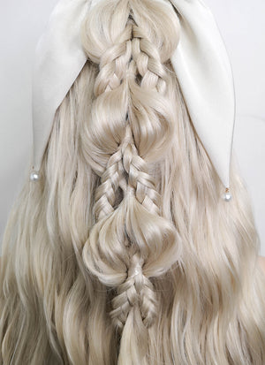 Pastel Ash Blonde Braided Lace Front Synthetic Wig LF2101