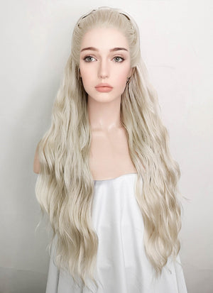 Pastel Ash Blonde Braided Lace Front Synthetic Wig LF2101