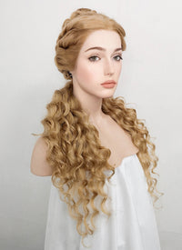 Golden Blonde Braided Lace Front Synthetic Wig LF2106