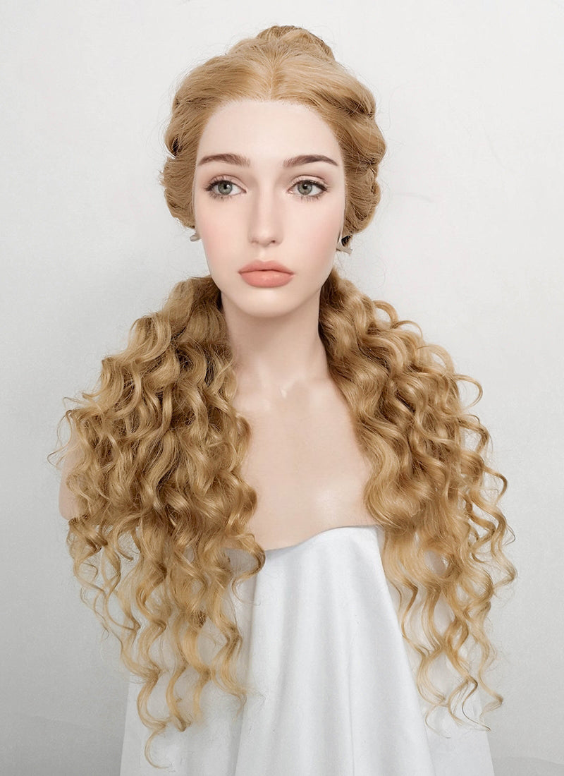 Golden Blonde Braided Lace Front Synthetic Wig LF2106