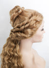Golden Blonde Braided Lace Front Synthetic Wig LF2106