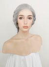 Silver Grey Braided Yaki Lace Front Synthetic Wig LF2107