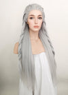 Silver Grey Braided Yaki Lace Front Synthetic Wig LF2112
