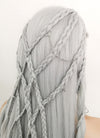 Silver Grey Braided Yaki Lace Front Synthetic Wig LF2112