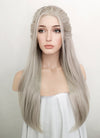 Pastel Blondish Grey Braided Lace Front Synthetic Wig LF2115