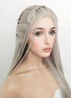 Pastel Blondish Grey Braided Lace Front Synthetic Wig LF2115