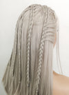 Pastel Blondish Grey Braided Lace Front Synthetic Wig LF2115