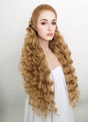 Golden Blonde Braided Lace Front Synthetic Wig LF2116