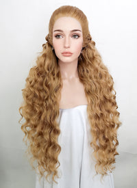 Golden Blonde Braided Lace Front Synthetic Wig LF2116
