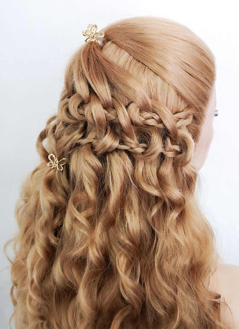 Golden Blonde Braided Lace Front Synthetic Wig LF2116