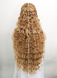 Golden Blonde Braided Lace Front Synthetic Wig LF2116