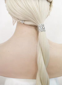 House of the Dragon Rhaenyra Targaryen Platinum Blonde Braided Lace Front Synthetic Wig LF2118