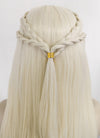 House of the Dragon Rhaenyra Targaryen Platinum Blonde Braided Lace Front Synthetic Wig LF2119