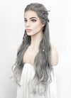 Two Tone Grey Braided Lace Front Synthetic Wig LF2125