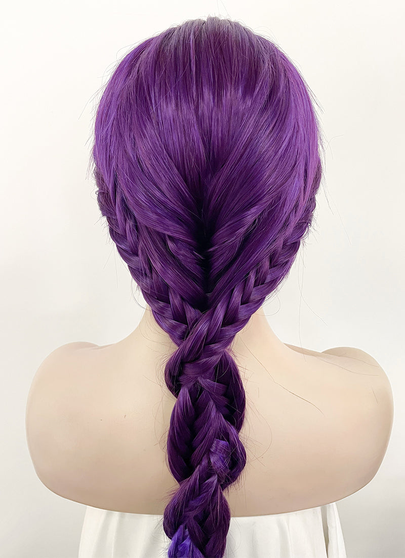 Two Tone Purple Braided Lace Front Wig WigIsFashion Wig Is Fashion