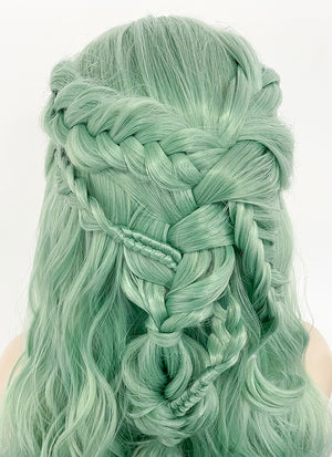 Pastel Green Braided Lace Front Synthetic Wig LF2129