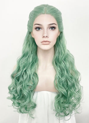 Pastel Green Braided Lace Front Synthetic Wig LF2129