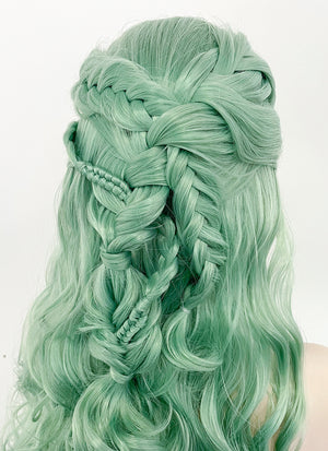 Pastel Green Braided Lace Front Synthetic Wig LF2129