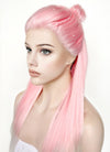 Pink White Ombre Braided Lace Front Synthetic Wig LF2130