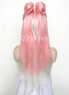 Pink White Ombre Braided Lace Front Synthetic Wig LF2130