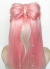 Pink White Ombre Braided Lace Front Synthetic Wig LF2130
