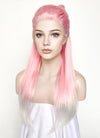 Pink White Ombre Braided Lace Front Synthetic Wig LF2130