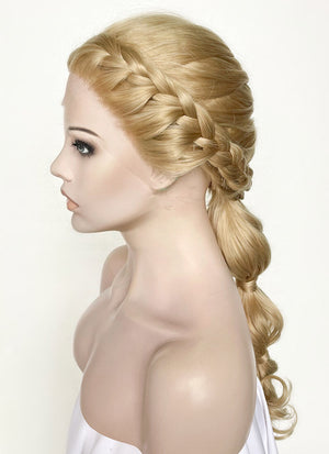 Golden Blonde Braided Lace Front Synthetic Wig LF2131