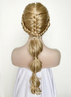 Golden Blonde Braided Lace Front Synthetic Wig LF2131