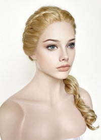 Golden Blonde Braided Lace Front Synthetic Wig LF2131