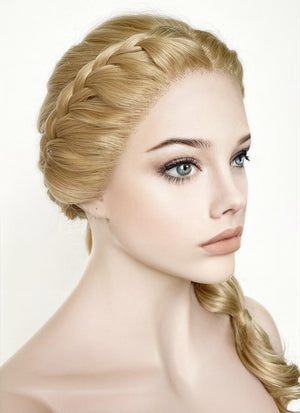 Golden Blonde Braided Lace Front Synthetic Wig LF2131