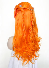 Mixed Orange Braided Lace Front Synthetic Wig LF2133