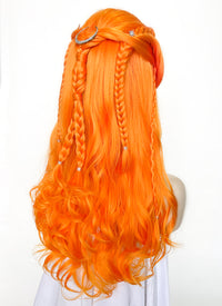 Mixed Orange Braided Lace Front Synthetic Wig LF2133