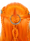 Mixed Orange Braided Lace Front Synthetic Wig LF2133