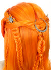 Mixed Orange Braided Lace Front Synthetic Wig LF2133