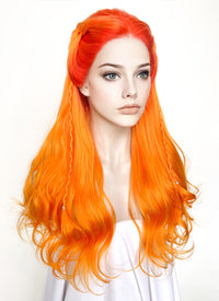 Mixed Orange Braided Lace Front Synthetic Wig LF2133