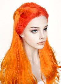 Mixed Orange Braided Lace Front Synthetic Wig LF2133