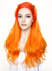 Mixed Orange Braided Lace Front Synthetic Wig LF2133