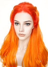 Mixed Orange Braided Lace Front Synthetic Wig LF2133