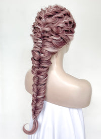 Two Tone Pink Braided Lace Front Synthetic Wig LF2137