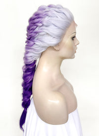 Purple Ombre Braided Lace Front Synthetic Wig LF2138