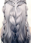 Two Tone Grey Braided Lace Front Synthetic Wig LF2141