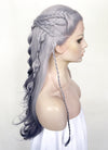 Two Tone Grey Braided Lace Front Synthetic Wig LF2141