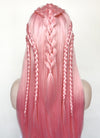 Pastel Pink Braided Lace Front Synthetic Wig LF2142