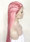 Pastel Pink Braided Lace Front Synthetic Wig LF2142